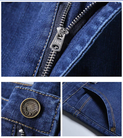 Neue Herren Leichte Luxus-Stretch-Slim-Fit-Hose Bequeme Weiche Business-Mode Gerade Lässige Denim-Hosen Herrenmarke Kleidung