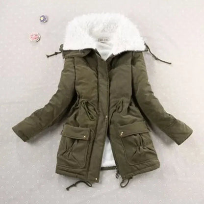 Mädchen Winterjacken Verdickte Kapuzen Lange Daunenjacke Mäntel Schlanke Passform Jacke mit Fellkragen Baumwollgefütterte Kleidung Daunenmäntel