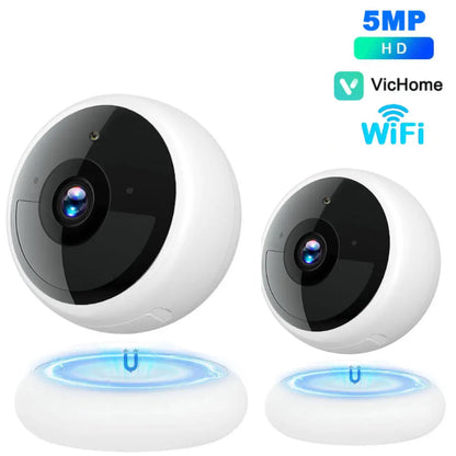 2K 5MP WLAN Heim-Sicherheitskamera Kabellose Außen-Magnetkamera Akku-Betriebene Kamera Überwachung KI-Bewegungserkennung Indoor HD-Kamera