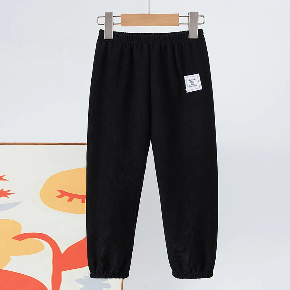 1 oder 2  Stück Herbst- und Winter-Kinder-Sporthose mit Nadelstreifen für Jungen und Mädchen, dick und warm