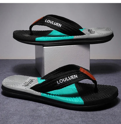 Hochwertige heißverkaufte Herren Flip-Flops Sommerstrand Flip-Flops Herrenmode Atmungsaktive lässige Strand-Herrenschuhe Sommer Outdoor