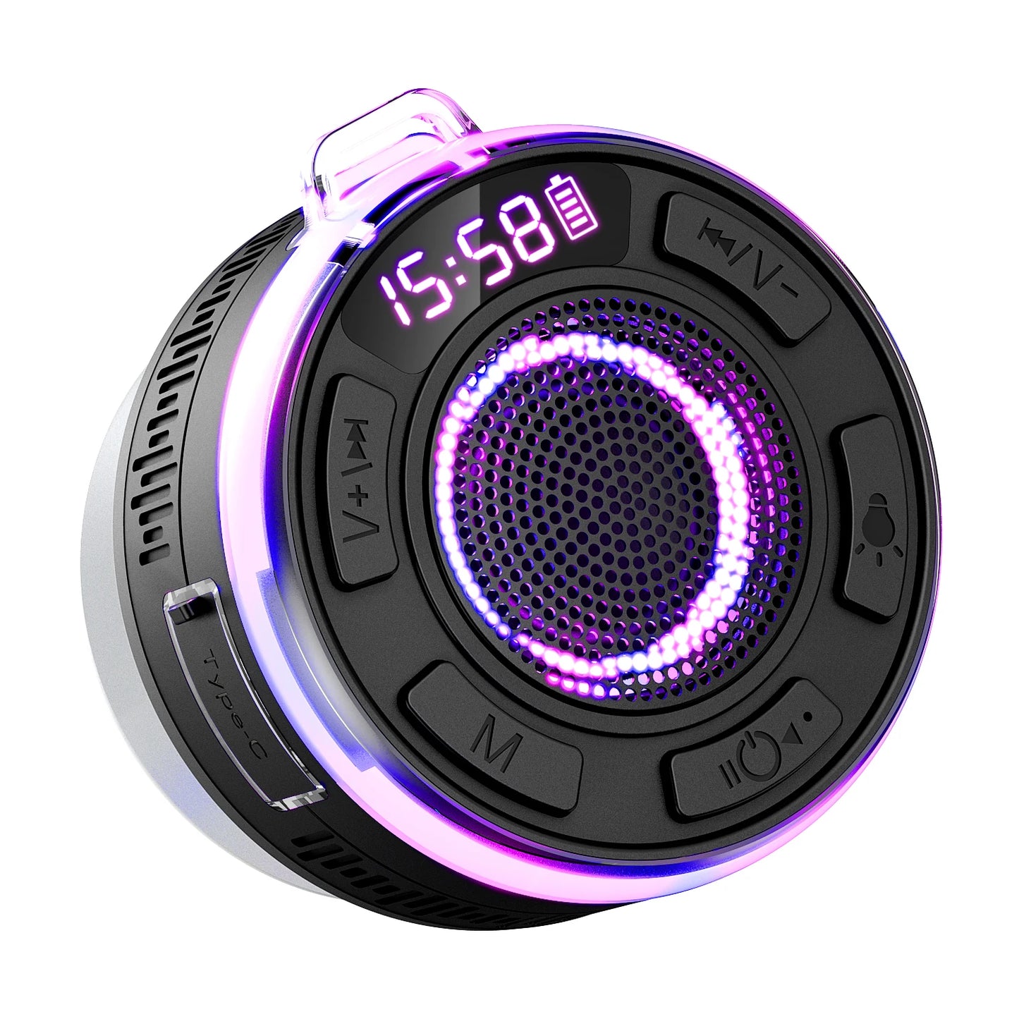 2025 Neuer kabelloser Lautsprecher IPX7 wasserdicht S3 bunte LED-Beleuchtung Starker Bass Soundguru S3 Bluetooth-Lautsprecher wasserdicht mit Mikrofon
