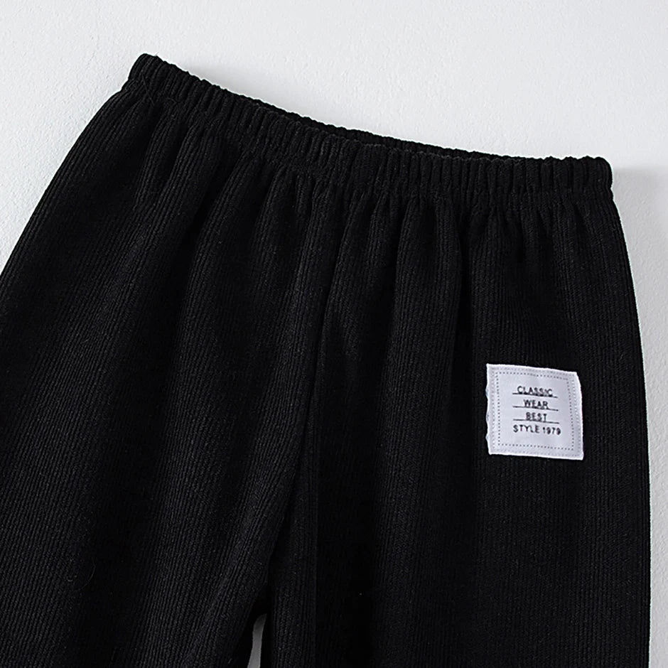 1 oder 2  Stück Herbst- und Winter-Kinder-Sporthose mit Nadelstreifen für Jungen und Mädchen, dick und warm