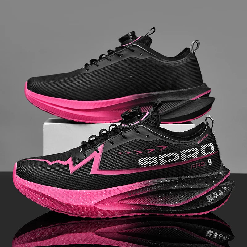 Fluoreszierende Laufschuhe Kohlefaserplatte Marathon Herren Sport Atmungsaktiv Leicht Damen Bequeme Sportliche Sneakers Freizeit