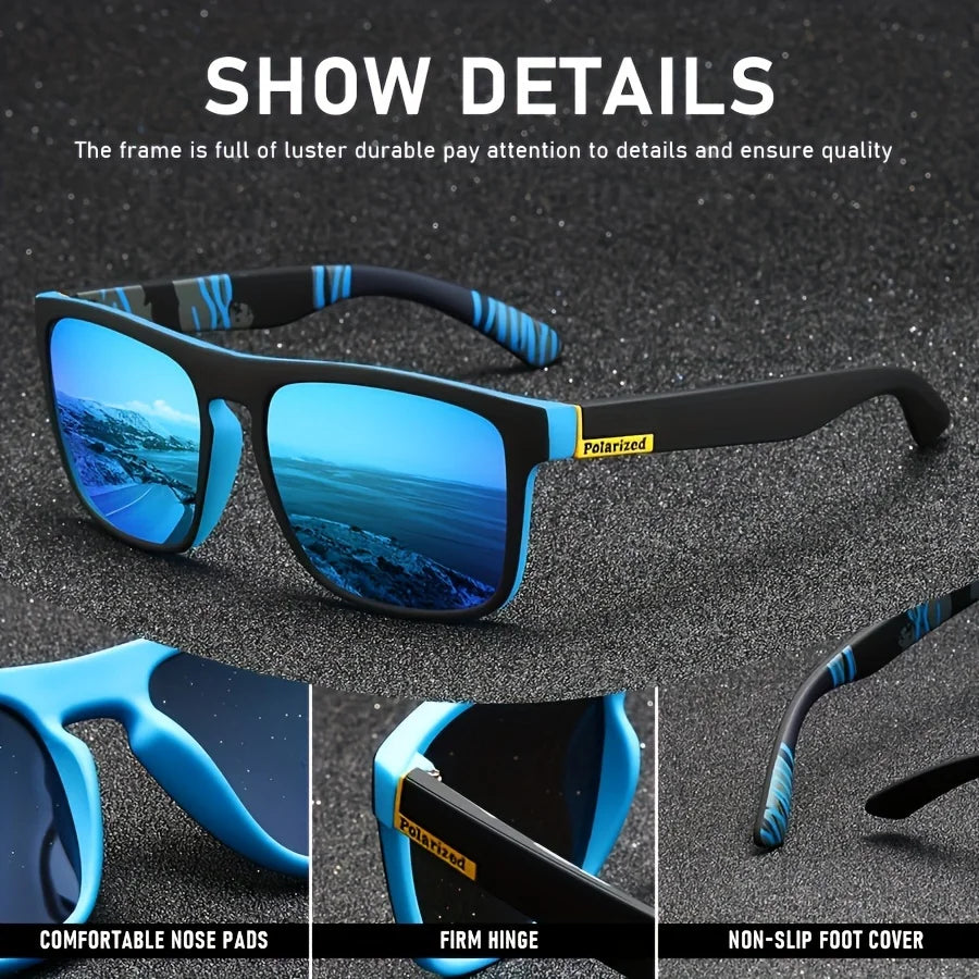 Modische Vintage-Quadrat-Polarisierte Sonnenbrille, Luxusmarke Designer-Sonnenbrille, UV400
