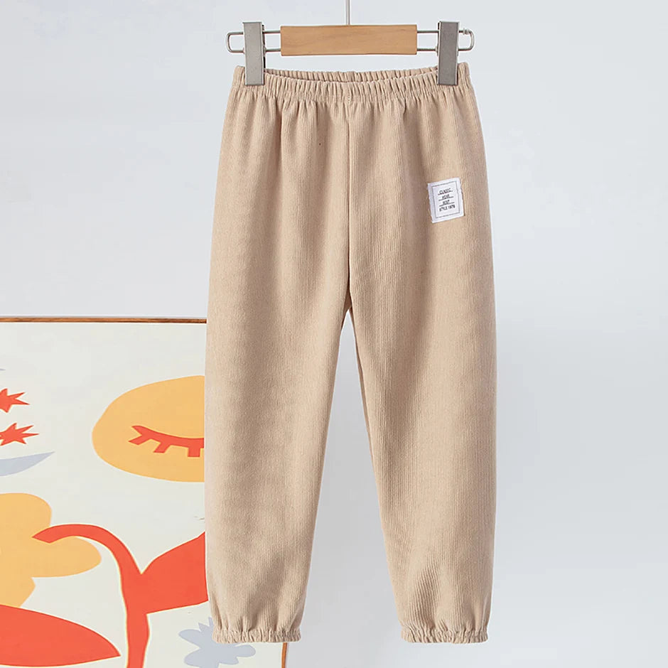 1 oder 2  Stück Herbst- und Winter-Kinder-Sporthose mit Nadelstreifen für Jungen und Mädchen, dick und warm