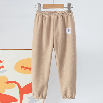 1 oder 2  Stück Herbst- und Winter-Kinder-Sporthose mit Nadelstreifen für Jungen und Mädchen, dick und warm