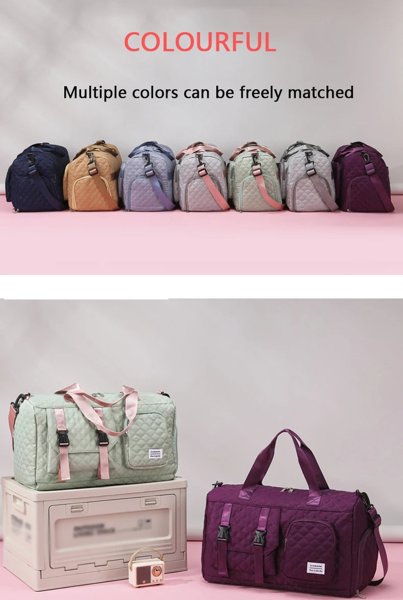 Langlebige Nylon-Reisetasche, tragbare Sport- und Fitness-Tasche , Schulter-Duffel-Trainingsbag, geräumig, Argyle