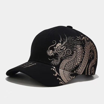 Druck chinesischer Drachen Herren Baseballcaps Totem Damen Baumwoll Snapback Sonnenschutz