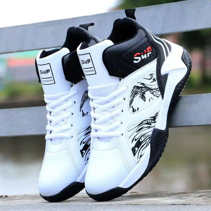 Neue rutschfeste Herren-Sneaker High-Top Herren-Basketballschuhe Luxuriöse bequeme Laufschuhe Modische vielseitige Freizeitschuhe