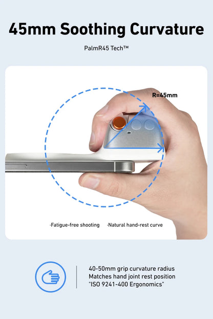 TELESIN Telefon Kamera Aufnahme Handgriff Magnetischer Smartphone-Halter Aufnahmehilfe Fernbedienung Griff für iPhone Android Handy
