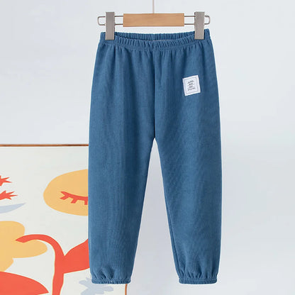 1 oder 2  Stück Herbst- und Winter-Kinder-Sporthose mit Nadelstreifen für Jungen und Mädchen, dick und warm