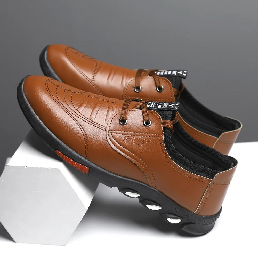 Herren Kunst-Lederschuhe Business-Casual-Schuhe Weiche Sohlen Rutschfeste Loafer Mokassins Herren Slip-On Atmungsaktive Sneaker