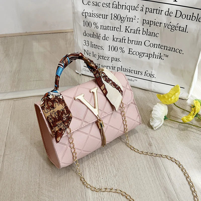 Damen Stepp-Tartan-Handtasche Kleine quadratische Tasche Umhängetasche Schultertasche Personalisierte koreanische Stil Herbst Winter Mode Tasche