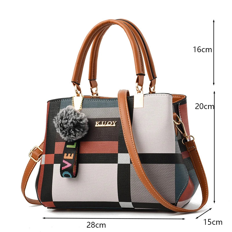 PU-Leder Freizeit-Crossbody-Taschen für Damen, Luxus-Designer-Tote-Handtasche, Damen, große Kapazität, Reisetasche für die Schulter