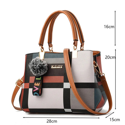 PU-Leder Freizeit-Crossbody-Taschen für Damen, Luxus-Designer-Tote-Handtasche, Damen, große Kapazität, Reisetasche für die Schulter