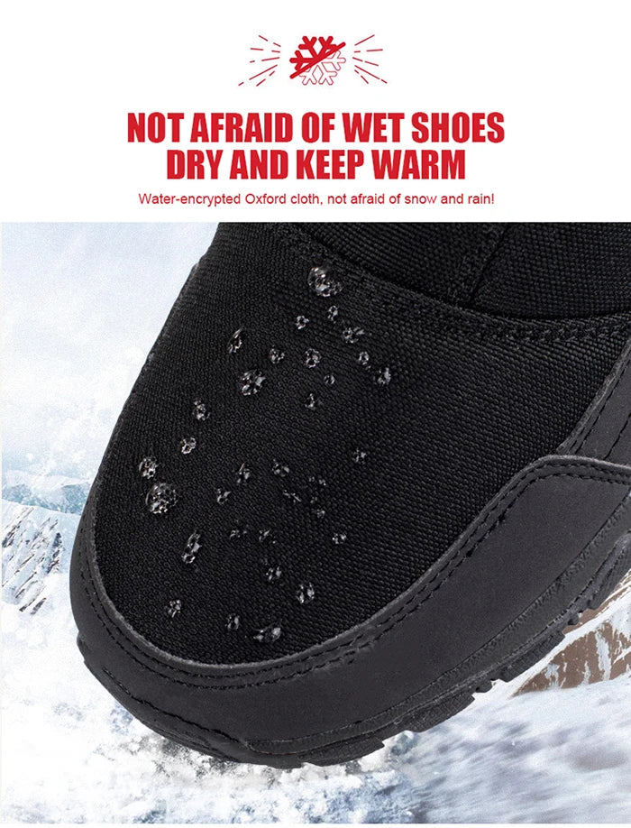 Herren Winter Wasserdichte Isolierte Shell Warme Innenschicht Bequeme Outdoor-Schneestiefel