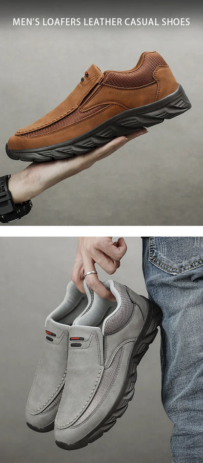 Herren Kunst-Lederschuhe Lässige Schuhe Atmungsaktive Loafers Herren Sneaker Neue Bequeme Lederschuhe Flache Schuhe Herren Sneaker