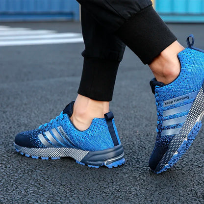 Neue Herren- und Damen-Sportschuhe mit fliegendem Mesh-Obermaterial für Frühling und Sommer, atmungsaktiv, bis EU Grösse 45.5