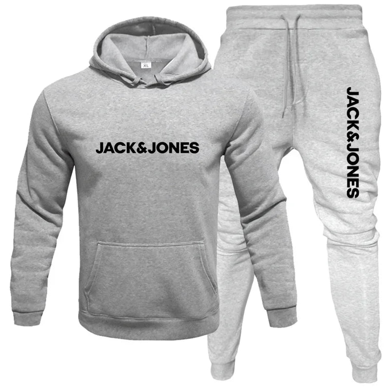 2025 Herbst/Winter Herren Jogging-Fitness-Sportbekleidungs-Set: Modischer Sweatshirt mit langen Ärmeln + Freizeithose 2-teiliges Set