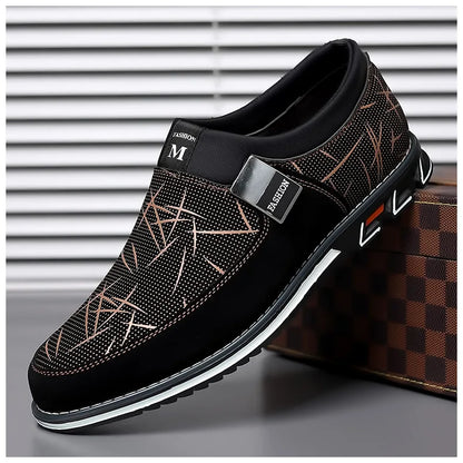 Business-Lederschuhe für Herren 2025 Neue Komfort-Trend Flache Arbeitsschuhe Freizeit-Mokassins Sneaker zum Hineinschlüpfen Große Herren-Loafer
