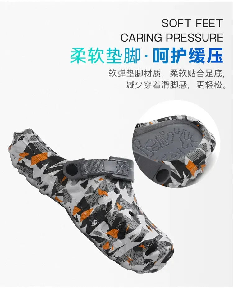 2026 Herren-Hauben-Clogs Hausschuhe Herren Gartenschuhe Für Herren Arch Support Slides Sommermode Strandschuhe Rutschfeste EVA-Hausschuhe