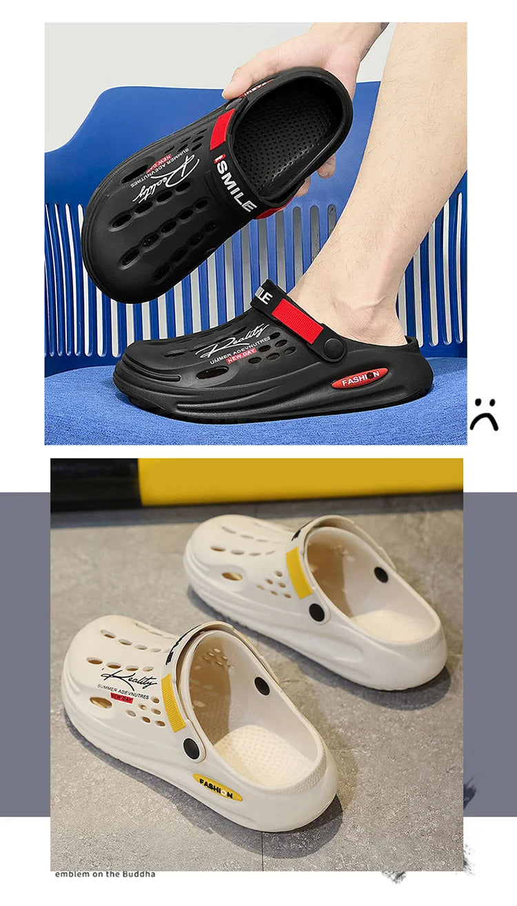 Klassische Clog Herren Freizeit Sandalen Unisex Geschlossene Zehen Slip-Ons Outdoor Herren Atmungsaktive Strand Schuhe Hausschuhe