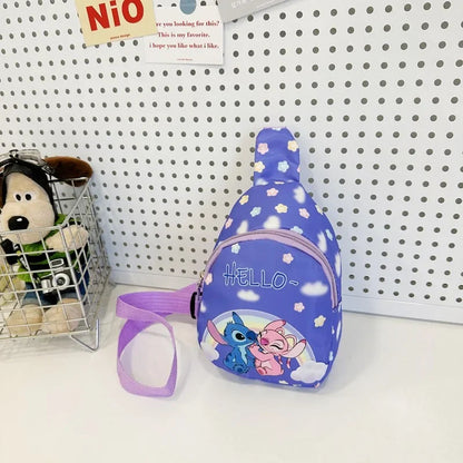Stitch & Angel Umhängetasche, Cartoon Anime Crossbody-Tasche, modische lässige Schultertasche mit Münzfach für den täglichen Gebrauch