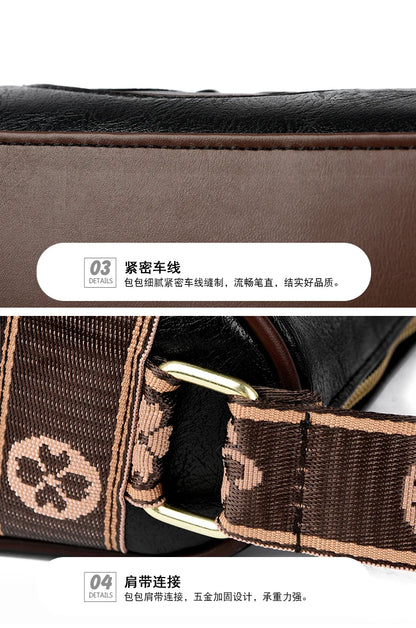 Lässige Damenhandtasche aus weichem Leder, Schulter- und Umhängetasche für Frauen, Neue Mode, bedruckte Damen-Umhängetasche