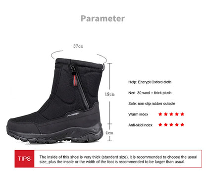 Herren Winter Wasserdichte Isolierte Shell Warme Innenschicht Bequeme Outdoor-Schneestiefel