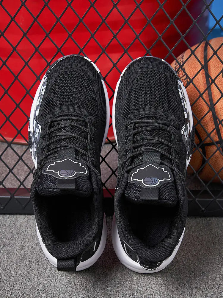 Hochwertige Herren-Basketballschuhe Marke Herren Sneakers Luxuriöses Design Mesh Atmungsaktive Sportschuhe High-Top Rutschfeste Freizeitschuhe