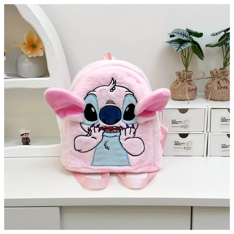 Stitch Rucksack Japanisches Blau Lustiger Cartoon Großraum-Studentenrucksack Kindergartenrucksack Kawaii Rucksack