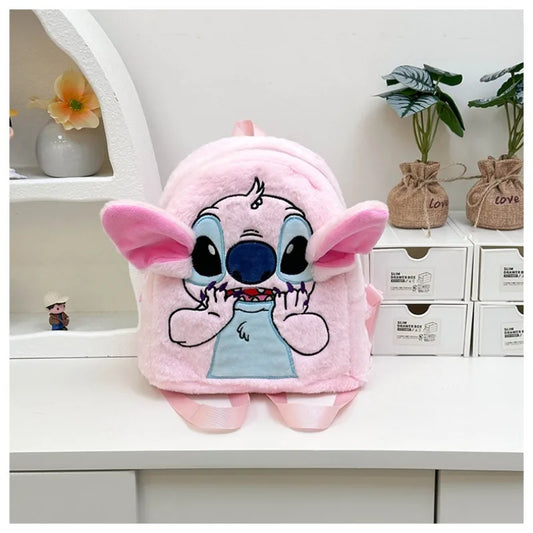 Stitch Rucksack Japanisches Blau Lustiger Cartoon Großraum-Studentenrucksack Kindergartenrucksack Kawaii Rucksack