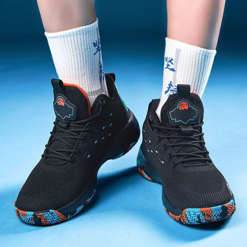 Hochwertige Herren-Basketballschuhe Marke Herren Sneakers Luxuriöses Design Mesh Atmungsaktive Sportschuhe High-Top Rutschfeste Freizeitschuhe
