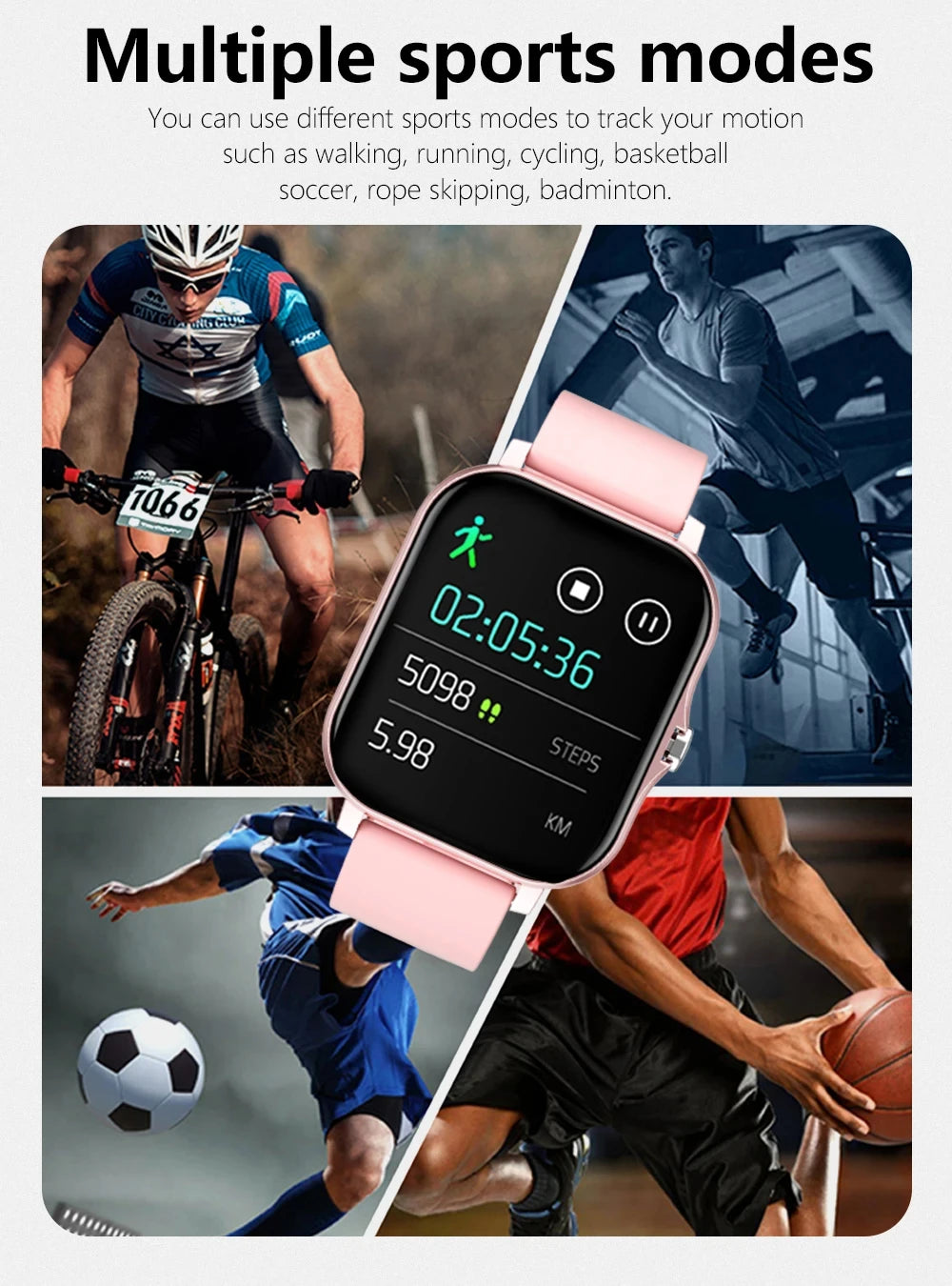 LAXASFIT 2025 Neue Herren Smartwatch Damen Geschenk Voller Touchscreen Sport Fitness Uhr Bluetooth-Anruf Smartwatch