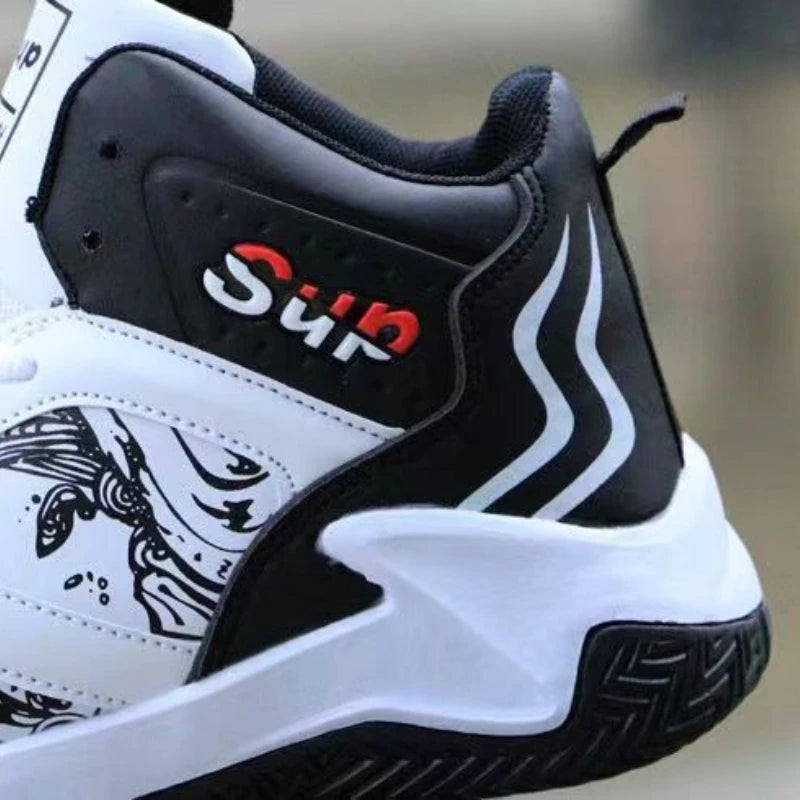 Neue rutschfeste Herren-Sneaker High-Top Herren-Basketballschuhe Luxuriöse bequeme Laufschuhe Modische vielseitige Freizeitschuhe