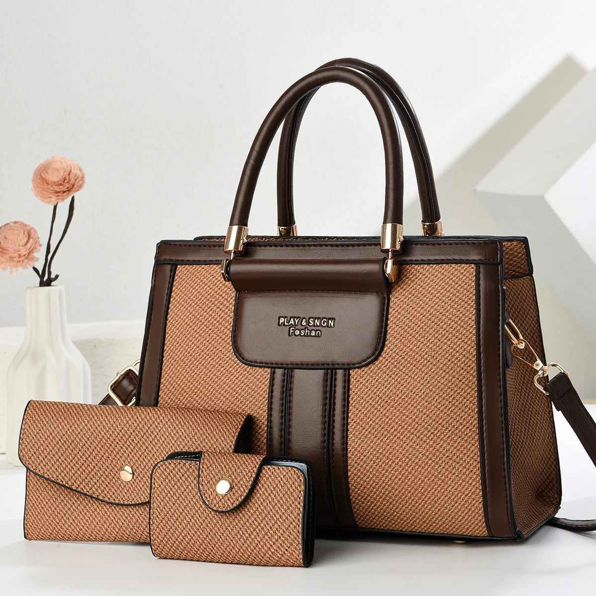 3-teiliges Set Damen Crossbody-Tasche mit einseitigem Schulterriemen 2025 Neues Hot-Handtaschenmodell Große Damenhandtaschen
