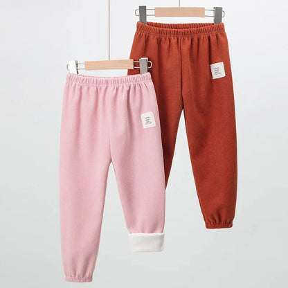 1 oder 2  Stück Herbst- und Winter-Kinder-Sporthose mit Nadelstreifen für Jungen und Mädchen, dick und warm