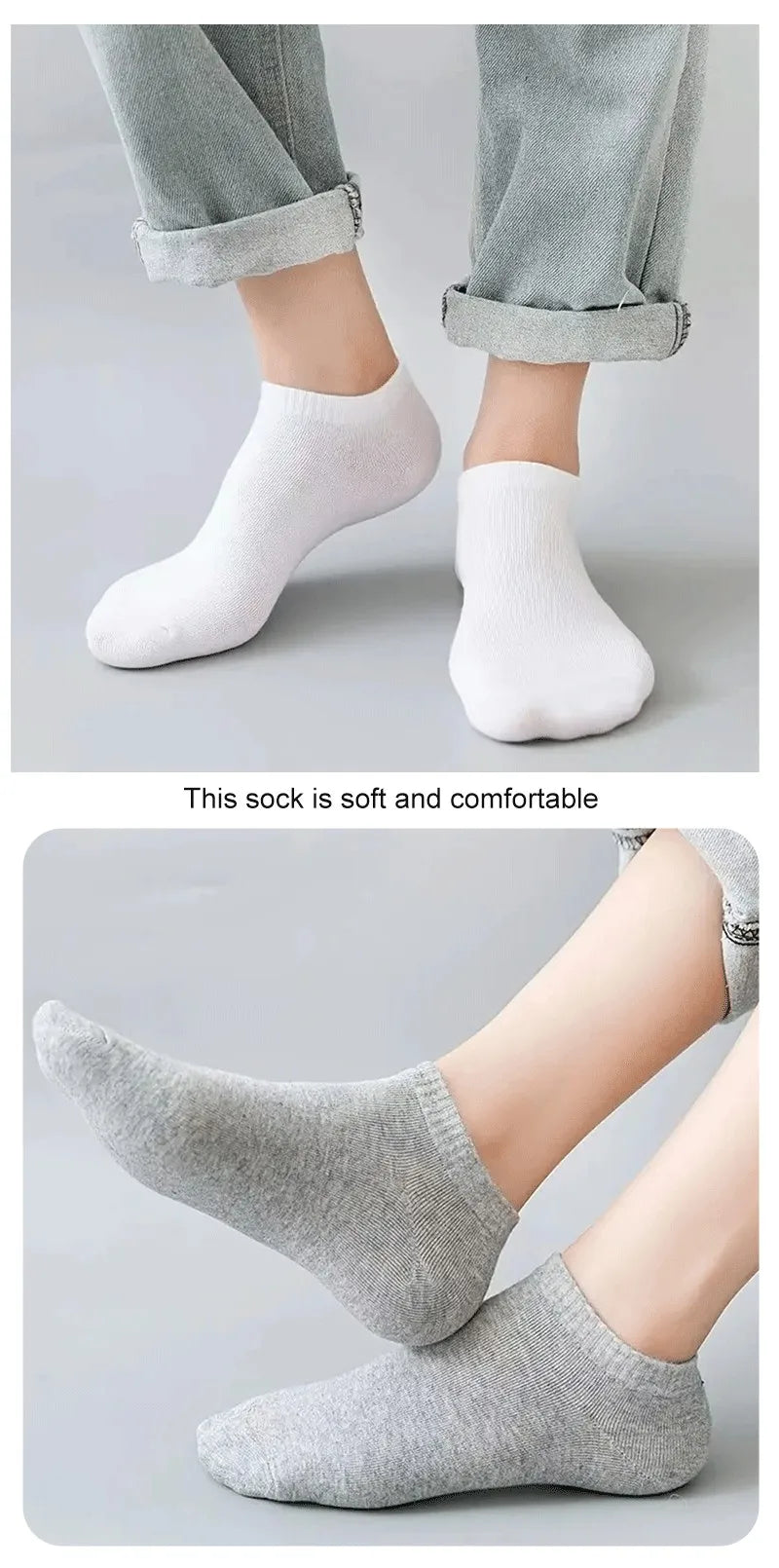 10/12/20/40 Paar One Size (EU 38-44) Unisex Bootssocken Business Sport Schweißaufnahme Sommer Herbst Einfarbig Weiche Knöchelsocken Ohne Fusseln
