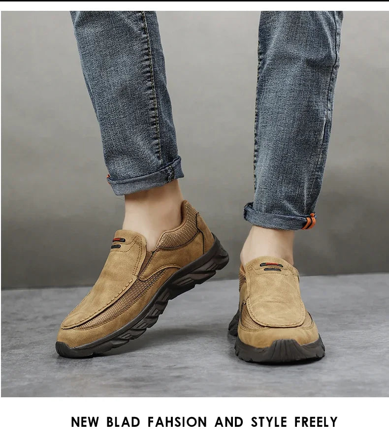 Herren Kunst-Lederschuhe Lässige Schuhe Atmungsaktive Loafers Herren Sneaker Neue Bequeme Lederschuhe Flache Schuhe Herren Sneaker
