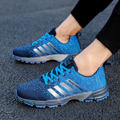 Neue Herren- und Damen-Sportschuhe mit fliegendem Mesh-Obermaterial für Frühling und Sommer, atmungsaktiv, bis EU Grösse 45.5