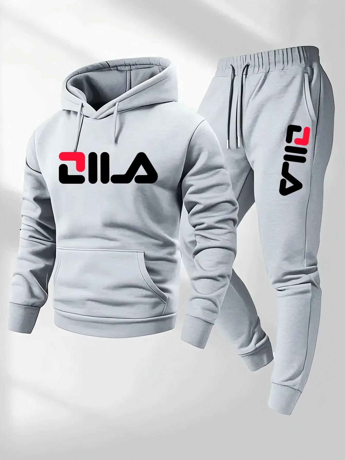 Conjunto deportivo para hombre de primavera y otoño 2025 con sudadera y pantalón deportivo, dos en uno, cómodo, ideal para hombres y mujeres.