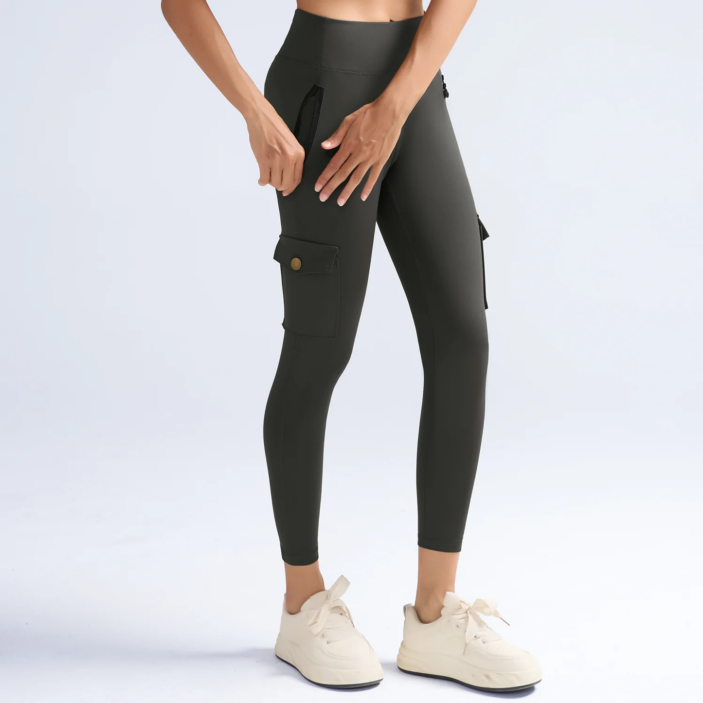 1/3 Stück Damenleggings mit gewaschenem Print, Tasche, elastisch, poformend, Fitness-Tights, neue Sporthose 2025, modische Streetwear