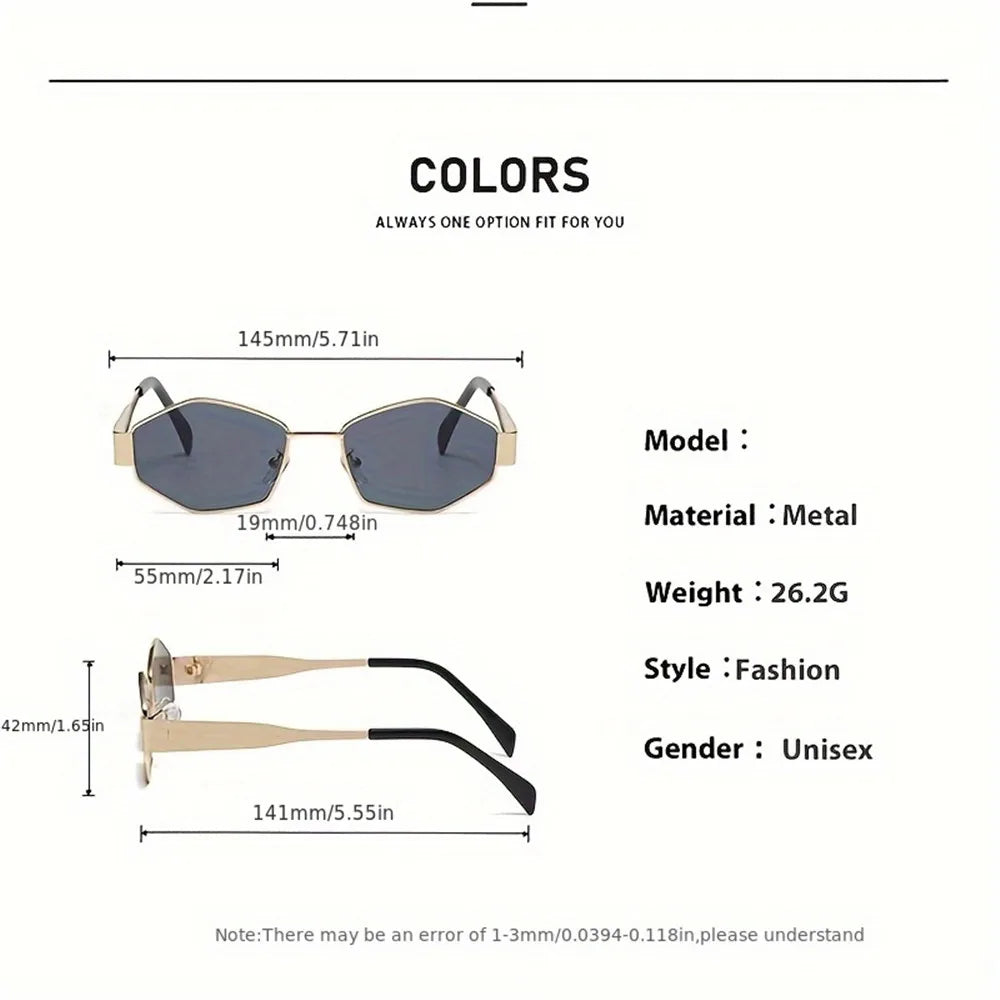 Vintage Punk Stil Sonnenbrille , Retro Runde Metallfassung, Damen Sonnenbrille, Modische Brille