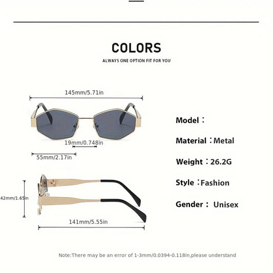 Vintage Punk Stil Sonnenbrille , Retro Runde Metallfassung, Damen Sonnenbrille, Modische Brille