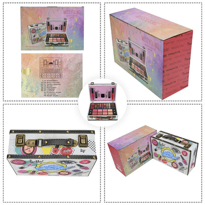 Make-up Starter-Set Professionelle Make-up Sets mit transparentem Etui Urlaub Schönheitsgeschenk-Set Starter-Kosmetik Vollständige Sets für Frauen