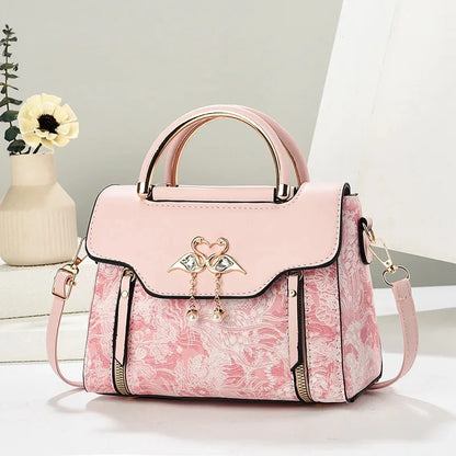 Modische Feen-Handtasche für Damen, Schulter- und Umhängetasche, elegante Ausstrahlung, PU-Leder, Polyesterfaser, inneres Reißverschlussfach