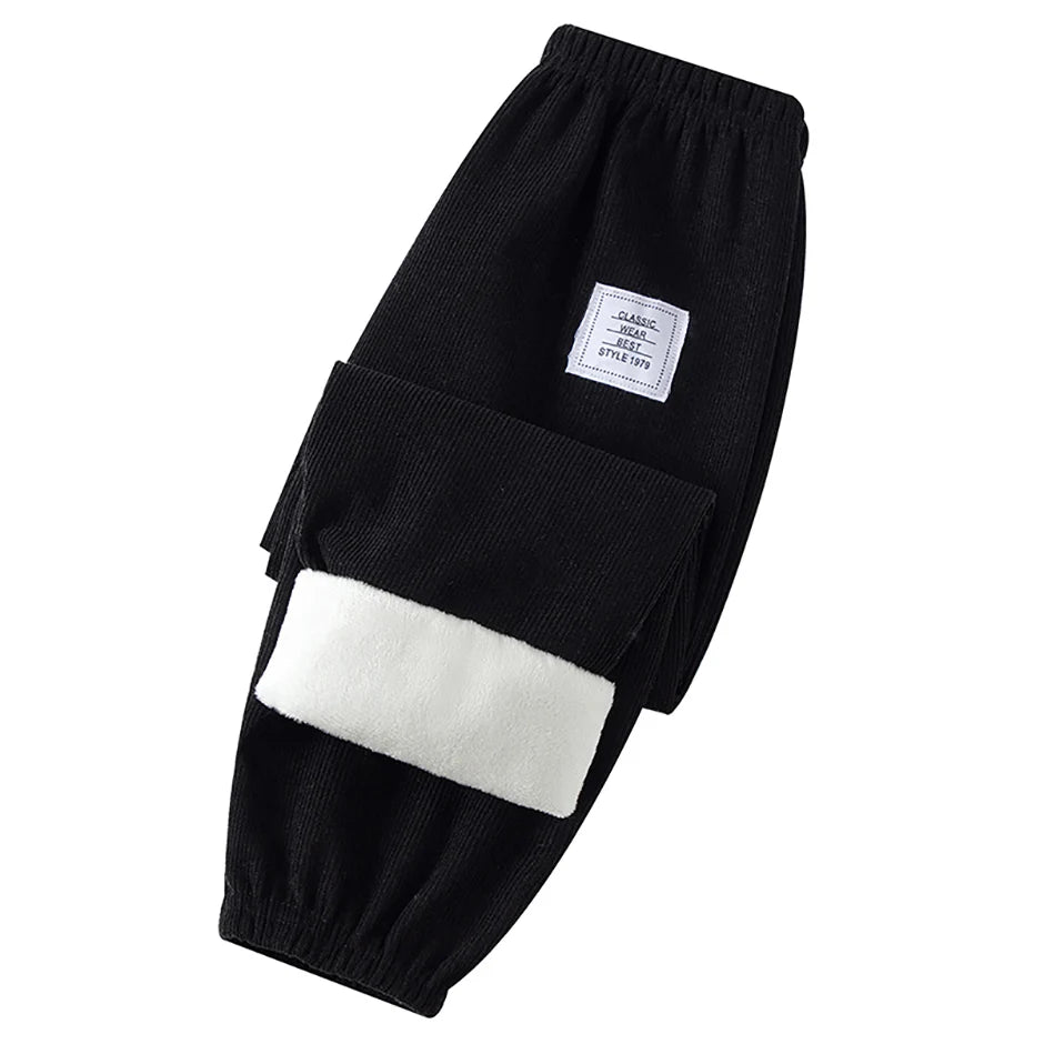 1 oder 2  Stück Herbst- und Winter-Kinder-Sporthose mit Nadelstreifen für Jungen und Mädchen, dick und warm