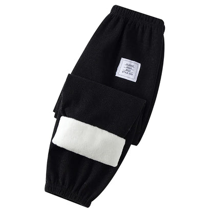 1 oder 2  Stück Herbst- und Winter-Kinder-Sporthose mit Nadelstreifen für Jungen und Mädchen, dick und warm