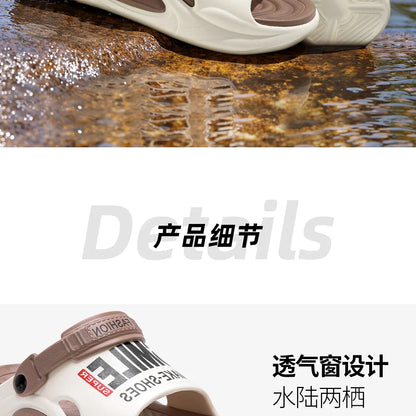 Shevalues Herren Sommer Hausschuhe Dicke Sohle Strand Slides Badezimmer Anti-Rutsch Hausschuhe Ultraleichte Buchstaben Hausschuhe Herren Sportschuhe